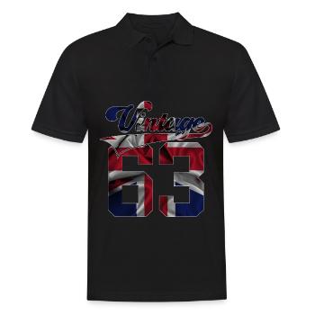 63RD BIRTHDAY UK VINTAGE 1963 - Men's Polo Shirt - black - Front - Kai (181cm)