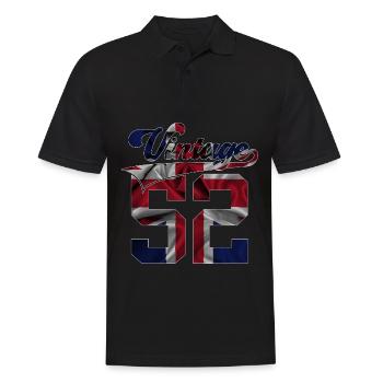 74TH BIRTHDAY UK VINTAGE 1952 - Men's Polo Shirt - black - Front - Kai (181cm)