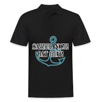 Sabbel nich - lustiges Shirt Geschenk Hamburg - Männer Poloshirt - Schwarz - Vorne - Kai (181cm)