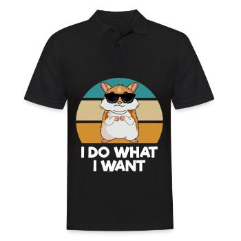 Hamster sayings | Rodents Pets Gift Idea - Men's Polo Shirt - black - Front - Kai (181cm)