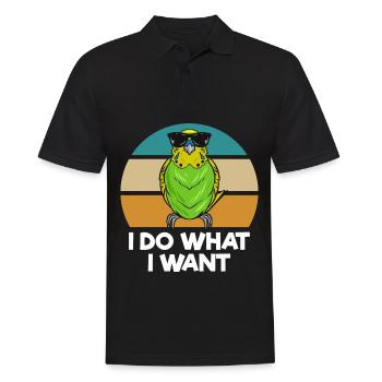 Budgerigar Pet Bird | Birds Gift Ideas - Men's Polo Shirt - black - Front - Kai (181cm)