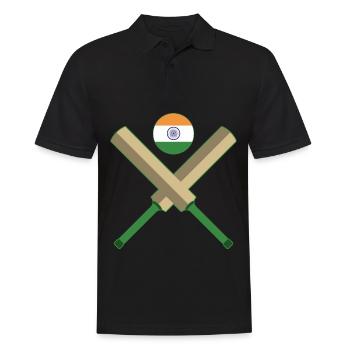 Cricketspieler | Cricket Sport Team Geschenkideen - Männer Poloshirt - Schwarz - Vorne - Kai (181cm)