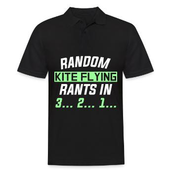 RANDOM KITE FLYING RANTS IN 3... 2... 1... - Men's Polo Shirt - black - Front - Kai (181cm)