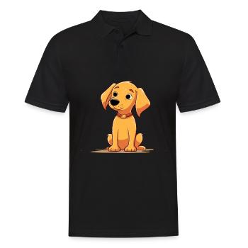 Cute dog design for dog owners - Men's Polo Shirt - black - Front - Kai (181cm)