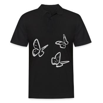 papillons volant motif de symbole - Polo Homme - noir - Devant - Kai (181cm)