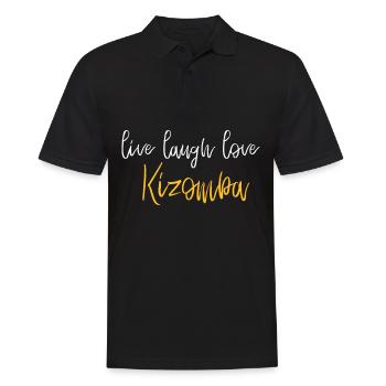 live laugh love Kizomba - Dance Shirt - Männer Poloshirt - Schwarz - Vorne - Kai (181cm)