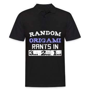 Random Origami fulmine dans 3... 2... 1... - Polo Homme - noir - Devant - Kai (181cm)