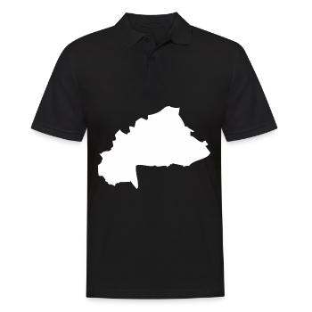 Drapeau de carte du Burkina Faso - Polo Homme - noir - Devant - Kai (181cm)