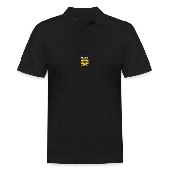 Pickleball Schläger Sportart Pickleball Spieler - Männer Poloshirt - Schwarz - Vorne - Kai (181cm)