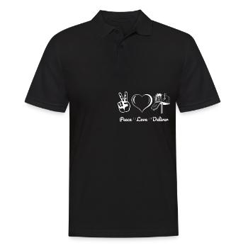 Peace Love Deliver Postiers Facteur Gift - Polo Homme - noir - Devant - Kai (181cm)