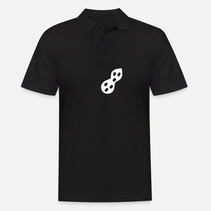 Erdnuss - Männer Poloshirt - Schwarz