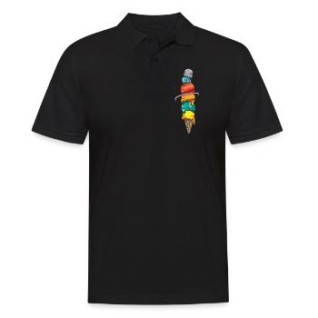 Système solaire Waffle Space Ice Summer Mars - Polo Homme - noir - Devant - Kai (181cm)