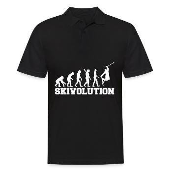 Evolution Ski Skigebiet skipiste skiurlaub schi - Männer Poloshirt - Schwarz - Vorne - Kai (181cm)