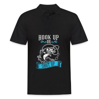 Accrocher pêcheur pêcheur pêcheur sportif pêche poisson - Polo Homme - noir - Devant - Kai (181cm)