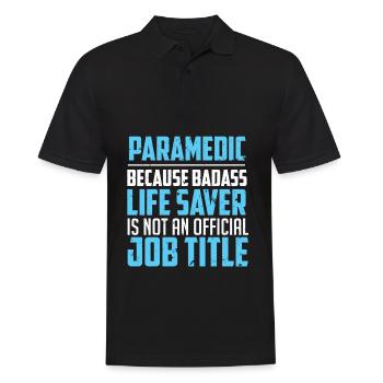 Paramedic Paramedic Paramedic Emergency - Polo Homme - noir - Devant - Kai (181cm)