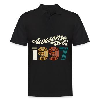 Vintage 1997 97 Birthday Retro Vintage Gift - Men's Polo Shirt - black - Front - Kai (181cm)