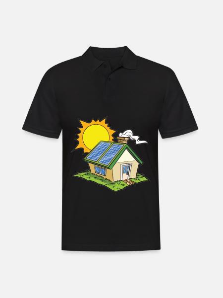 Grünes Haus - Männer Poloshirt - Schwarz