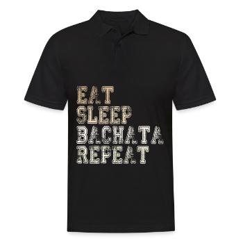 Eat Sleep Bachata Repeat Tanz Bachata Musik Kuba - Männer Poloshirt - Schwarz - Vorne - Kai (181cm)