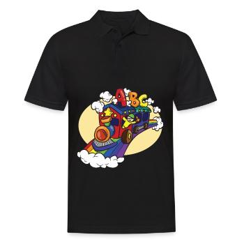 ABC train for children back to school kindergarten - Men's Polo Shirt - black - Front - Kai (181cm)