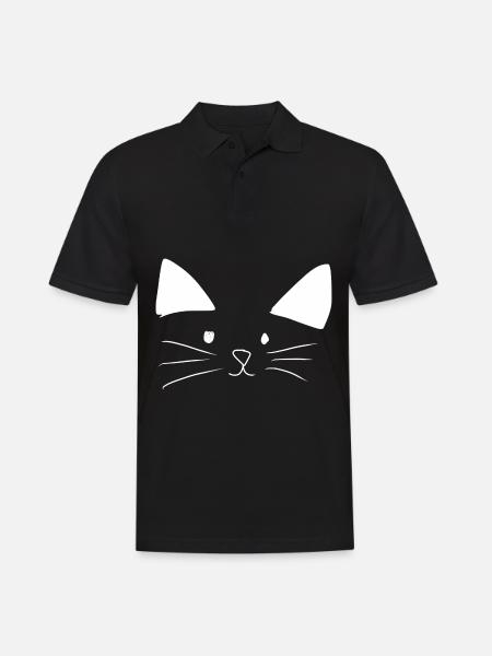 Cat, Animal, Pet - Men's Polo Shirt - black