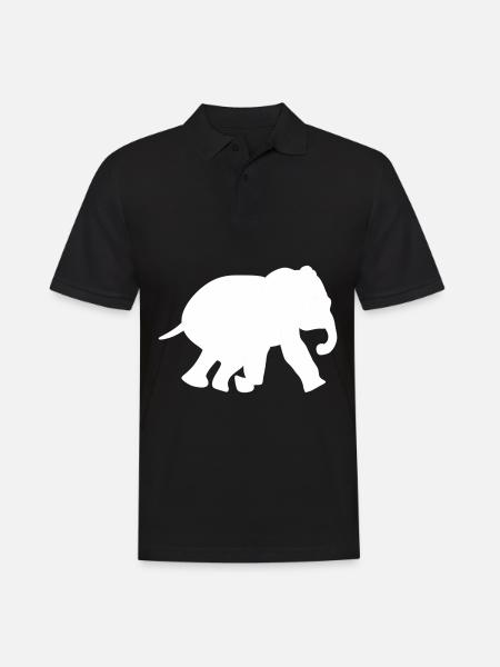 Elephant Symbol Animal - Men's Polo Shirt - black