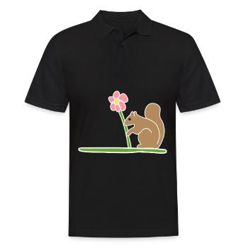 Écureuil, Animaux, Animal, Symbole, Fleur, Nature - Polo Homme - noir - Devant - Kai (181cm)
