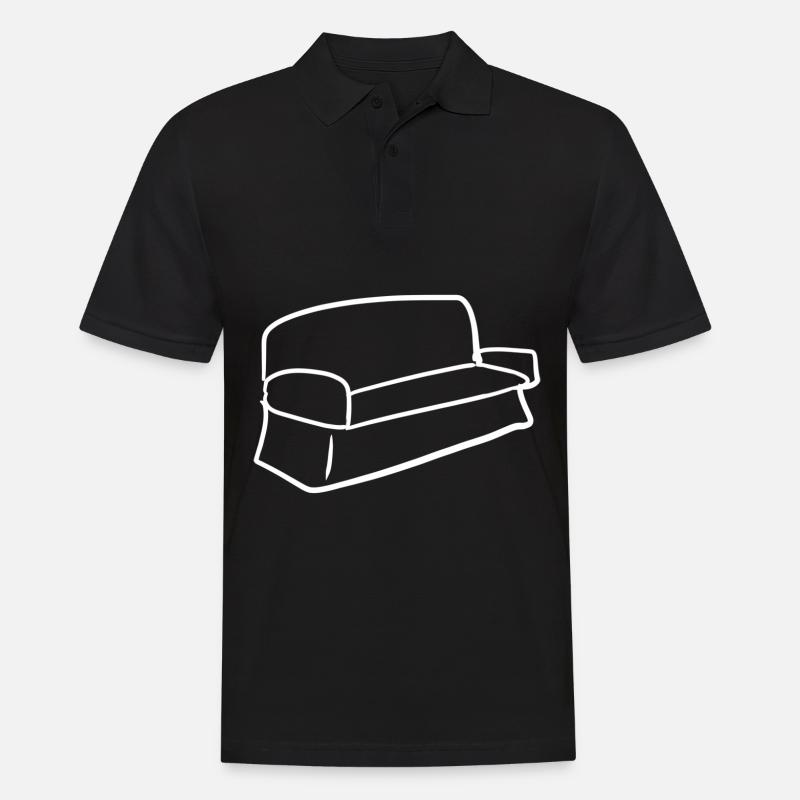 Sofa Symbol Wohnzimmer Möbel - Männer Poloshirt - Schwarz