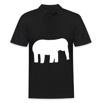 Éléphant Bébé Symbole Animal - Polo Homme - noir - Devant - Kai (181cm)