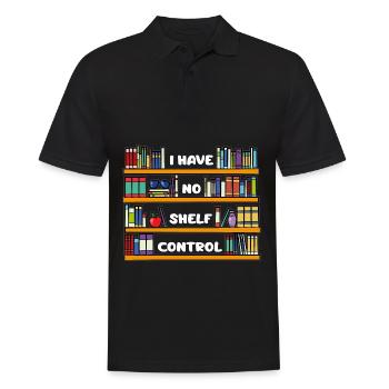 I don't have a Shelf Control Book Nerd - Men's Polo Shirt - black - Front - Kai (181cm)