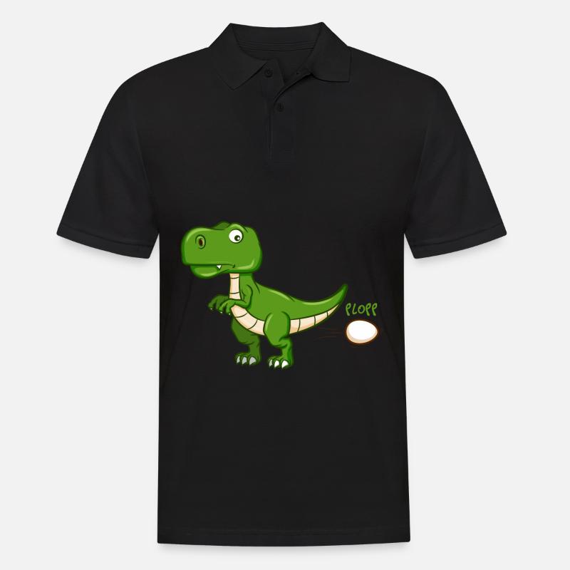 PLOPP T-Rex - Männer Poloshirt - Schwarz