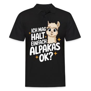 Alpaga lama alpaga animal - Polo Homme - noir - Devant - Kai (181cm)