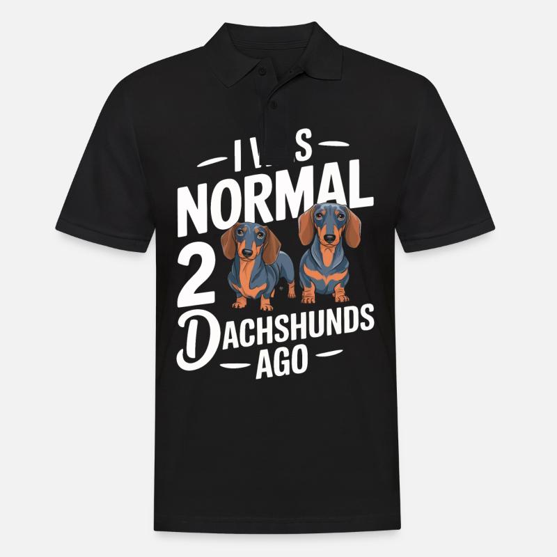 Dackel Hund - Männer Poloshirt - Schwarz