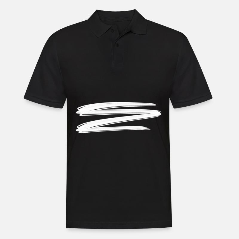 Dashes Dash lines Line - Men's Polo Shirt - black