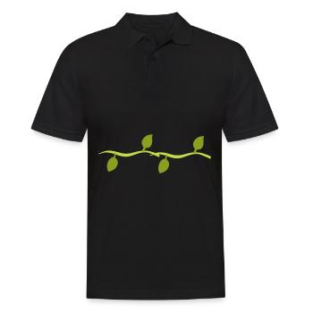 Quatre feuilles ligne nature - Polo Homme - noir - Devant - Kai (181cm)