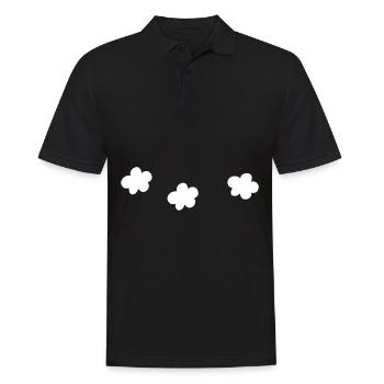Three Flowers Flower Shape Icon - Men's Polo Shirt - black - Front - Kai (181cm)