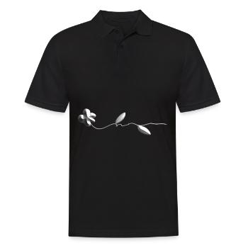 rosier à fleurs grises - Polo Homme - noir - Devant - Kai (181cm)