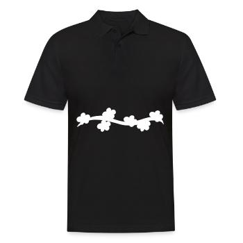planter des fleurs fleur, ligne branche, - Polo Homme - noir - Devant - Kai (181cm)