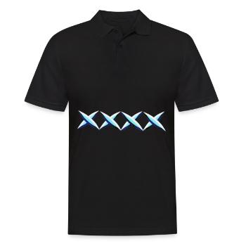 blue crosses cross - Men's Polo Shirt - black - Front - Kai (181cm)