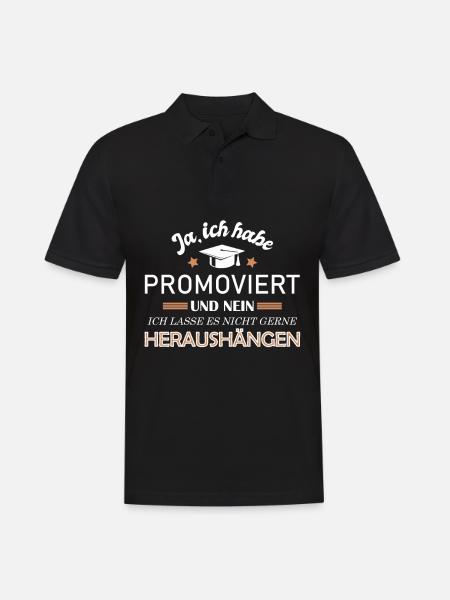 Promoviert Doktor Universität Promotion Geschenk - Männer Poloshirt - Schwarz