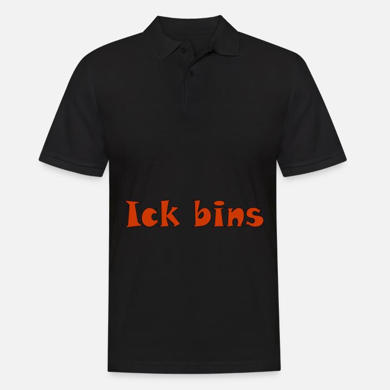 Ick bins - Männer Poloshirt - Schwarz