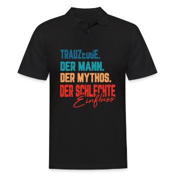 Trauzeuge Junggesellenabschied Mann Mythos Heirat - Männer Poloshirt - Schwarz - Vorne - Kai (181cm)