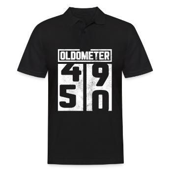 50th birthday 50 50th gift oldometer - Men's Polo Shirt - black - Front - Kai (181cm)