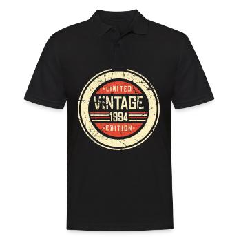 Vintage 1994 94 Geburtstag Retro Jahrgang Geschenk - Männer Poloshirt - Schwarz - Vorne - Kai (181cm)