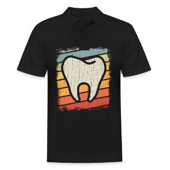 Dentist Doctor Tooth Teeth Dentist Saying Gift - Men's Polo Shirt - black - Front - Kai (181cm)