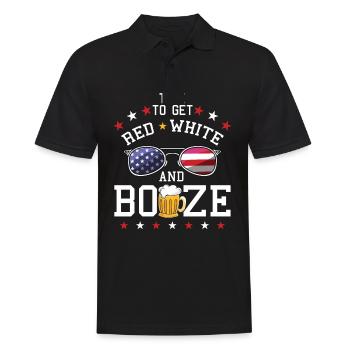 4 Juillet Drapeau ETATS-UNIS Bière Amérique Renard Cadeau - Polo Homme - noir - Devant - Kai (181cm)