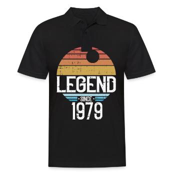 Vintage 1979 79 Anniversaire Rétro Millésime cadeau - Polo Homme - noir - Devant - Kai (181cm)