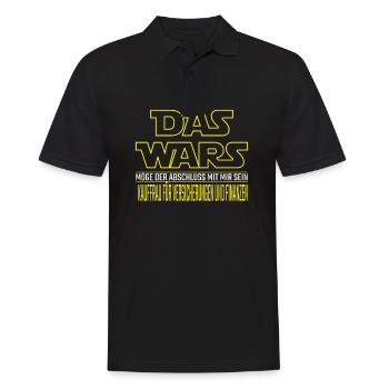 Das Wars Kauffrau für Versicherungen und Finanzen - Männer Poloshirt - Schwarz - Vorne - Kai (181cm)