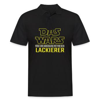 Das Wars Abschluss Lackierer Beruf Geschenkidee - Männer Poloshirt - Schwarz - Vorne - Kai (181cm)