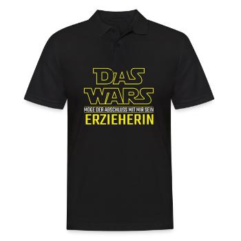 Das Wars Abschluss Erzieherin Beruf Geschenkidee - Männer Poloshirt - Schwarz - Vorne - Kai (181cm)