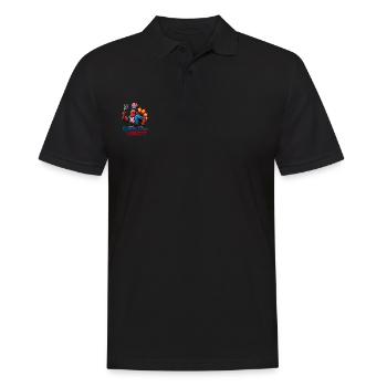Gobble Gobble Liberty - Männer Poloshirt - Schwarz - Vorne - Kai (181cm)